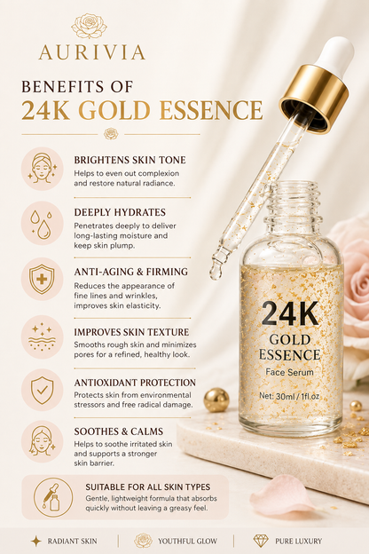 Aurivia™ 24K Gold Face Serum (Glow Revival Serum)